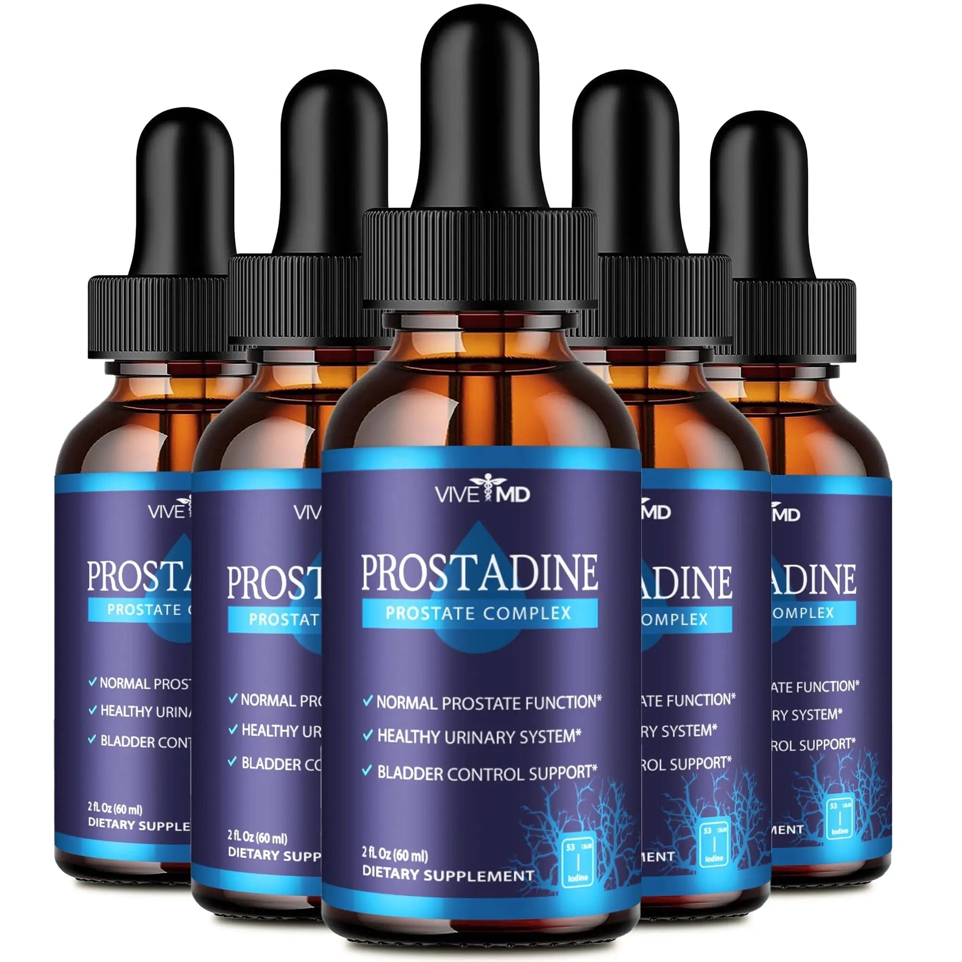 VIVE MD Prostadine Drops for Prostate Health, Bladder Urinating Issues - Prostadine Official Drop Formula - Extra Strength with Pomegranate, Prostadine Reviews (Package of 5) - dailyvitalstore