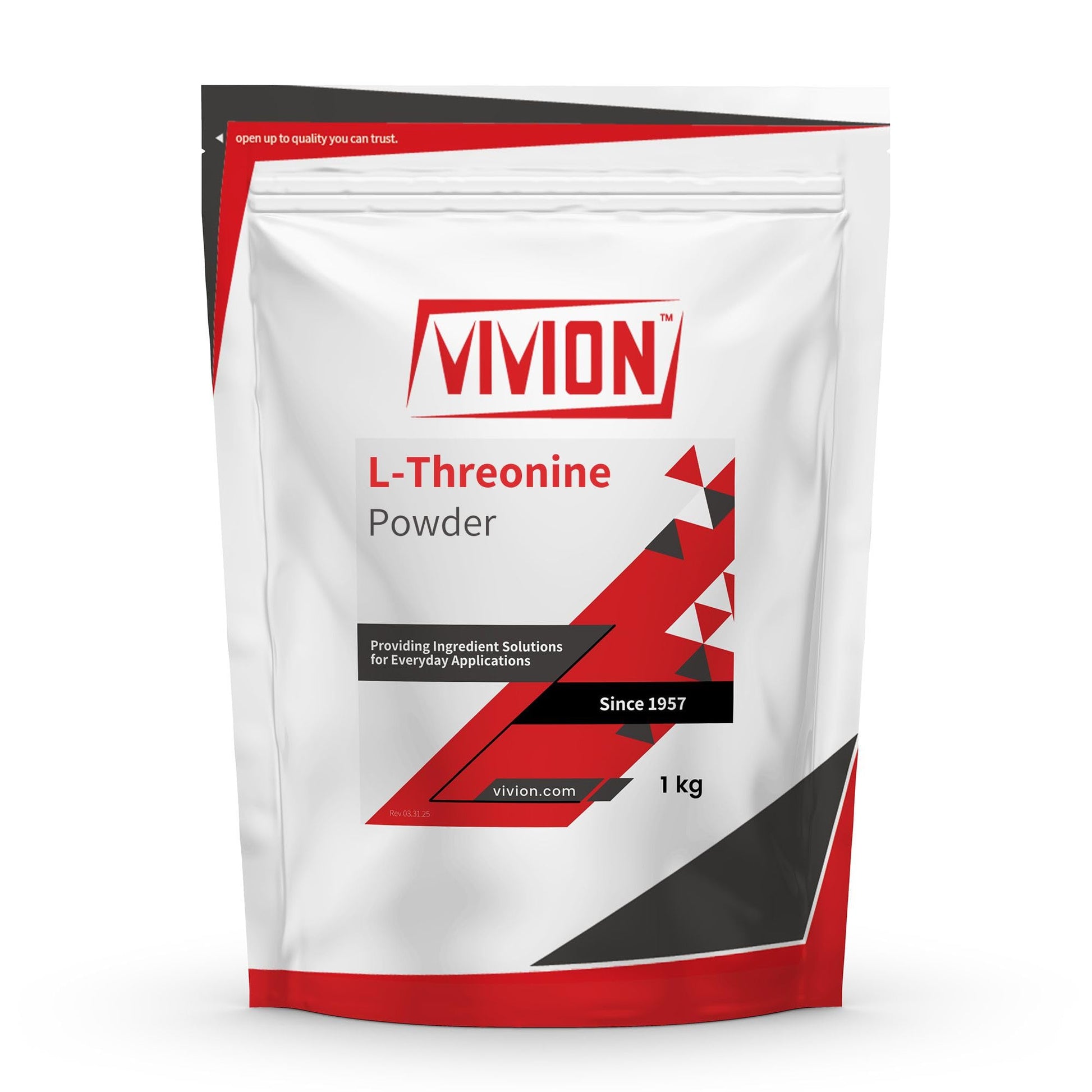 Vivion L-Threonine Powder 1000 Grams - Amino Acid Powdered for Manufacturing Muscle Recovery, Immune & Gut Health Tablet Capsule Formulations - 1 kg (2.2 lb) - dailyvitalstore