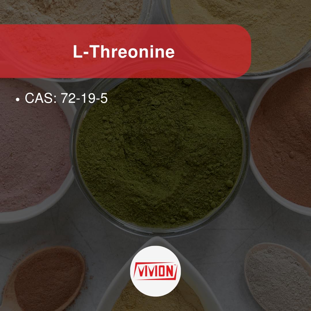 Vivion L-Threonine Powder 1000 Grams - Amino Acid Powdered for Manufacturing Muscle Recovery, Immune & Gut Health Tablet Capsule Formulations - 1 kg (2.2 lb) - dailyvitalstore