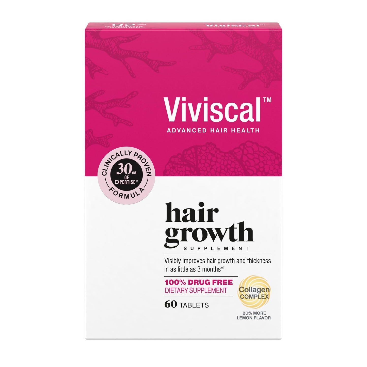 Viviscal Hair Growth Supplements For Women For Thicker, Fuller Hair, Nourishes Thinning & Loss, With Proprietary Collagen Complex, - dailyvitalstore