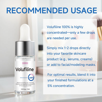 Volufiline Serum, Volufiline Under Eye Serum, Cosmetic Grade Ampoule for Skin Elasticity Improvement, Face & Body Fine Lines, Hydrating Texture, 10ml*2 - dailyvitalstore