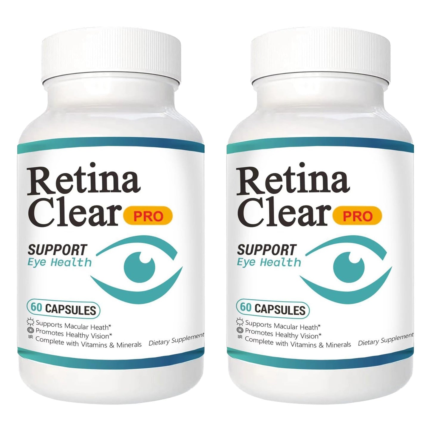 Vunexo Retina Clear Pro Eye Health Support Supplement, with Minerals and Vitamins, Lutein and Bilberry Extract Supports Visual Clarity, Eye Fatigue Relief & Focus（2PCS - dailyvitalstore