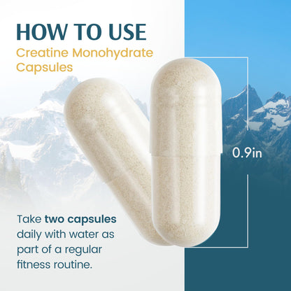 Vykee Nutrition Creatine Monohydrate Capsules 1,500 mg - Daily Creatine Supplement for Muscle Strength Training, Endurance, and Workout Performance Support - dailyvitalstore