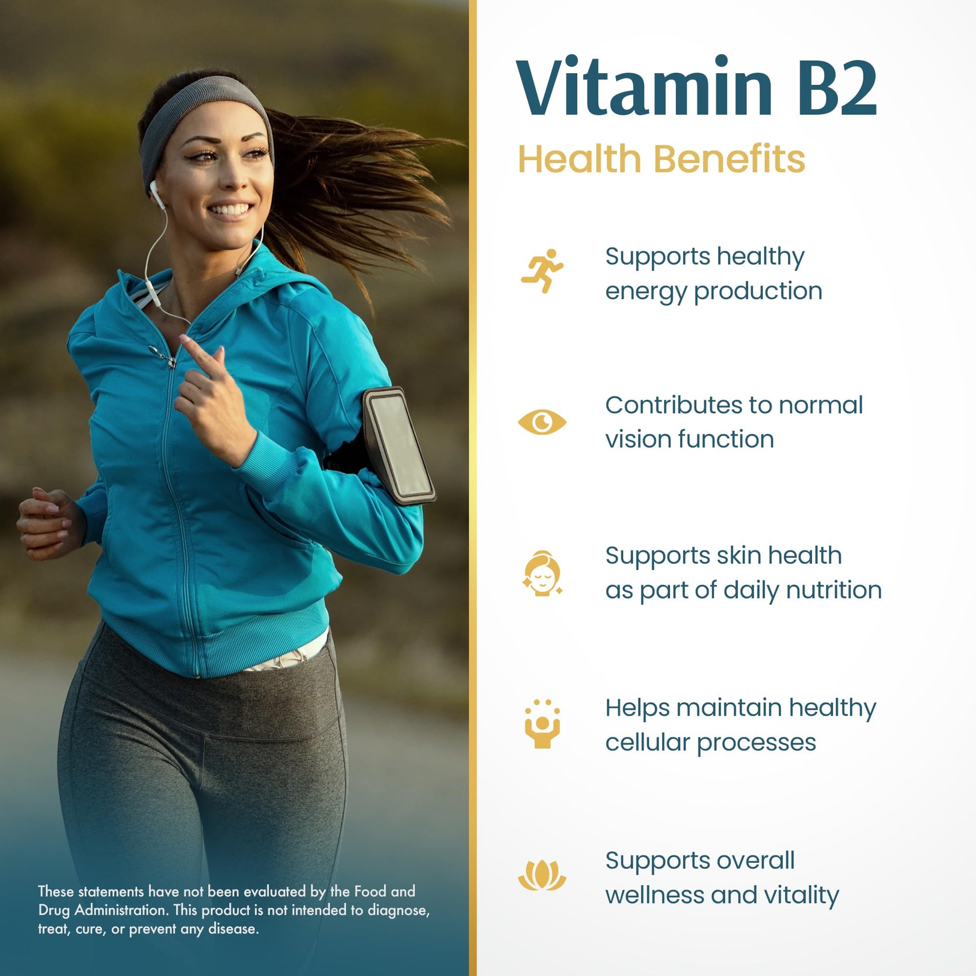 Vykee Nutrition Vitamin B2 Riboflavin Drops - Liquid B2 Supplement for Energy Metabolism, Cellular Function and Vision Support - Vegan, Non-GMO, Gluten-Free - dailyvitalstore