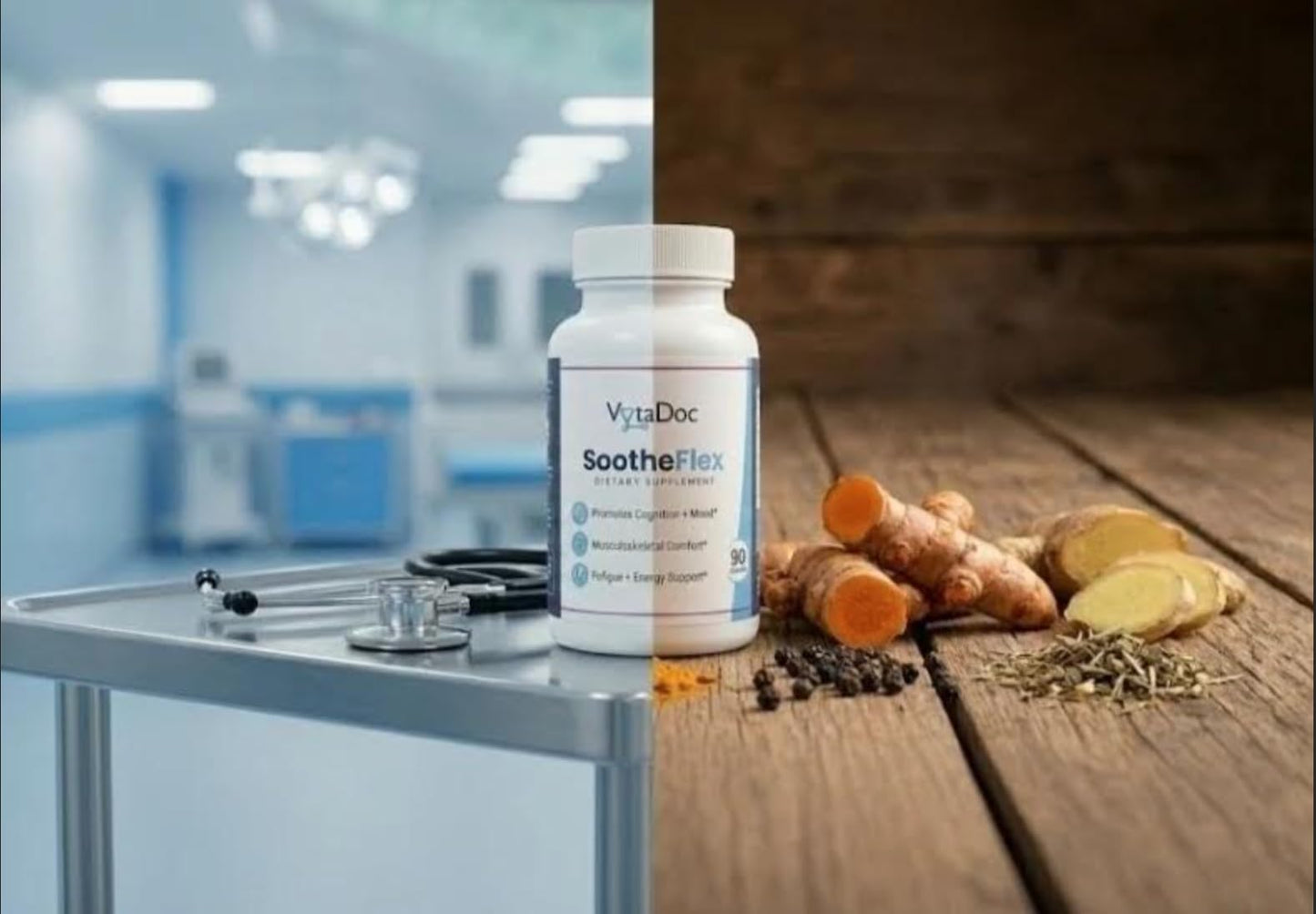 VytaDoc SootheFlex Joint, Energy & Mood Support for Women | Turmeric 900mg, Ferrochel® Iron, Magnesium Malate, Vitamin D3, Ginger, Selenium | 90 Capsules | Gentle Iron — Easy on Digestion - dailyvitalstore