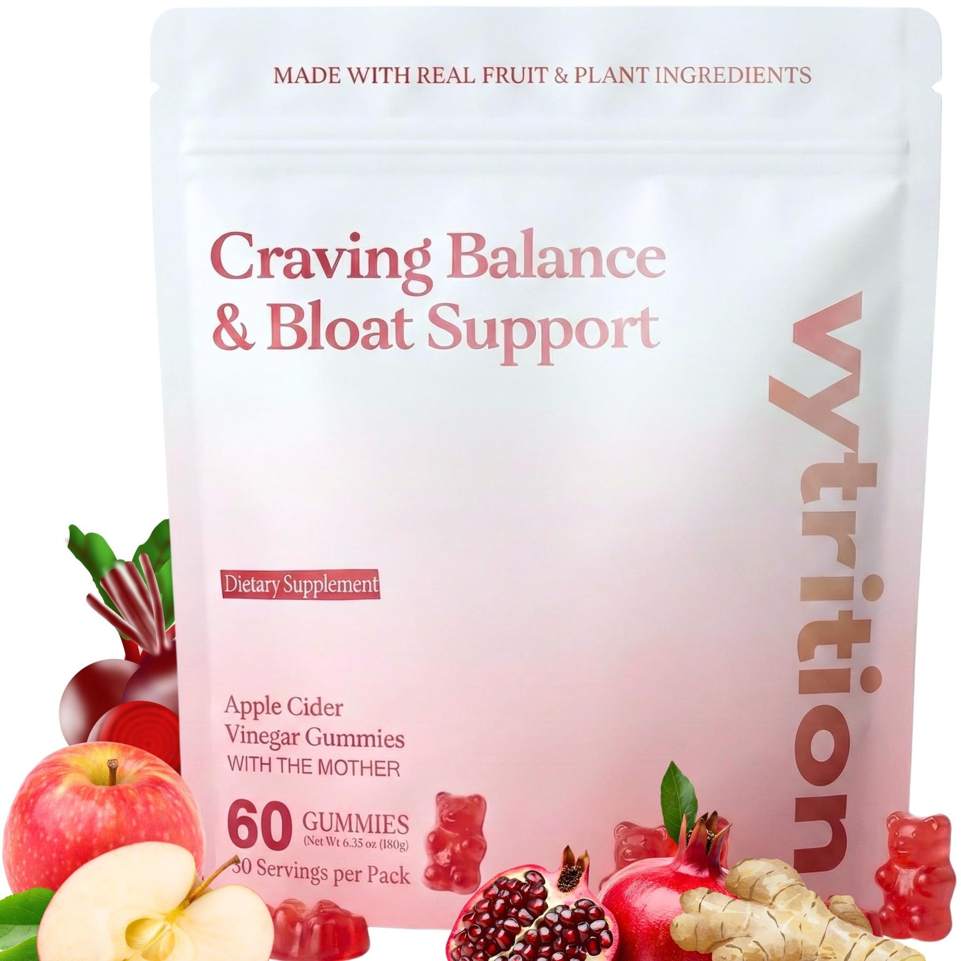 Vytrition 7-Day Trial Organic Apple Cider Vinegar Gummies Sugar Free – ACV Gummies with The Mother 1000mg – Keto Friendly – Vegan – Supports Appetite - dailyvitalstore