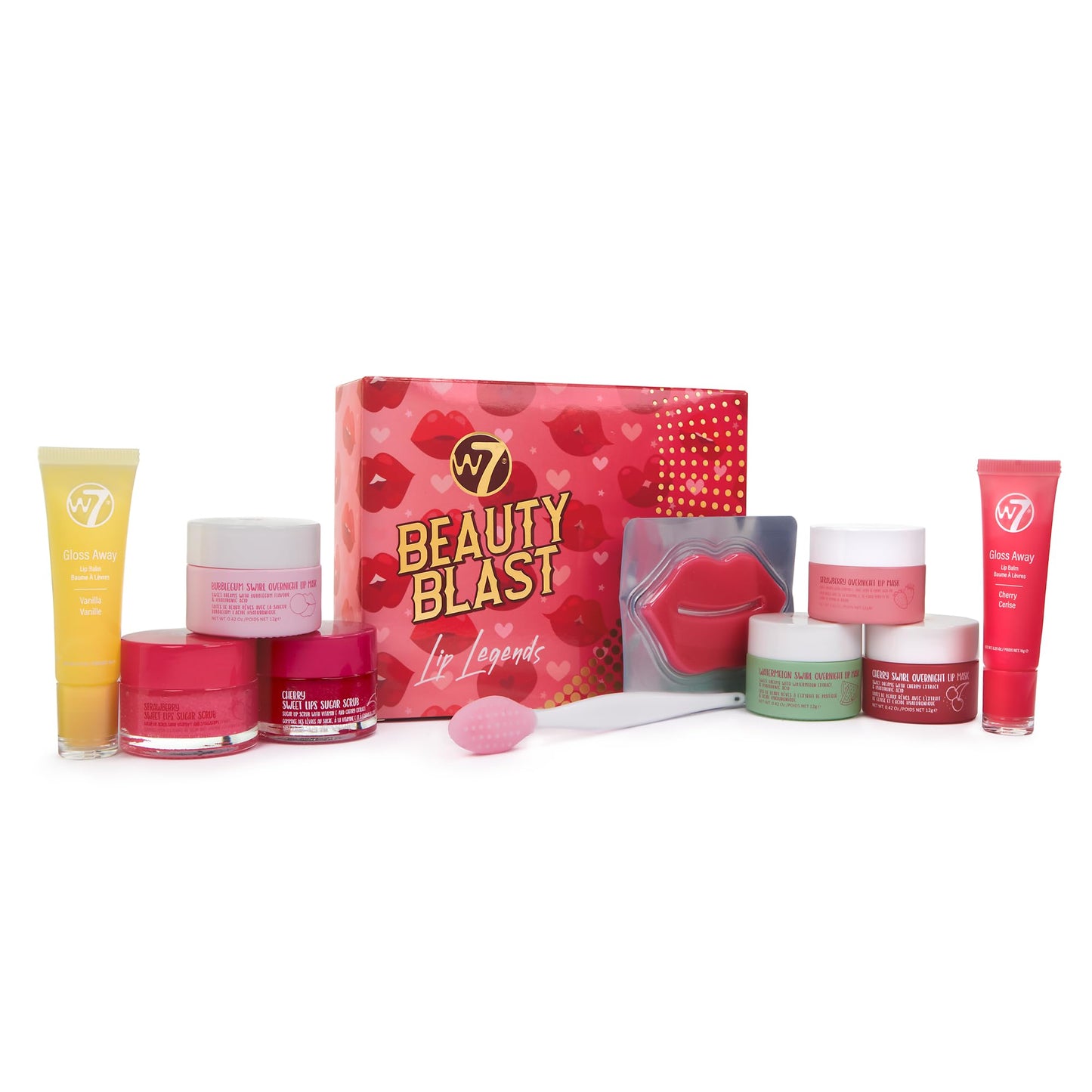 W7 Beauty Blast Lip Legends Sweet Dreams Lip Care Set - Lip Masks, Scrubs, Balms and More – Exclusive W7 Sweet Dreams Flavors Included - dailyvitalstore
