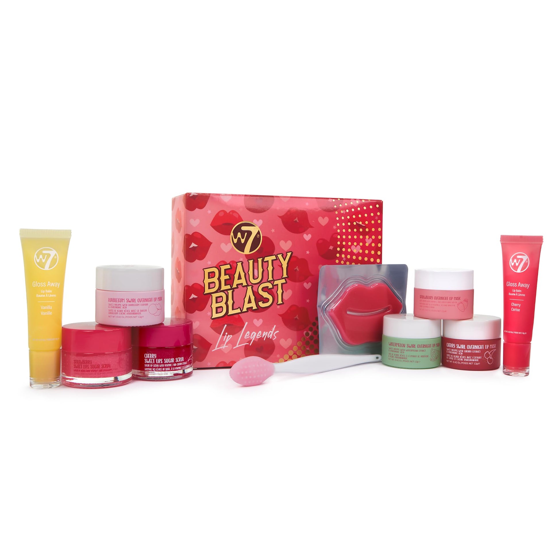 W7 Beauty Blast Lip Legends Sweet Dreams Lip Care Set - Lip Masks, Scrubs, Balms and More – Exclusive W7 Sweet Dreams Flavors Included - dailyvitalstore