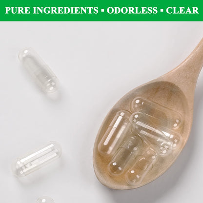 wananfu Size 0 Empty Capsules Vegetarian (100 Count) Bundle with Micro Lab Spoon, Clear Fillable Veggie Pill Capsules Size 0 for Making Your Own Supplements - dailyvitalstore
