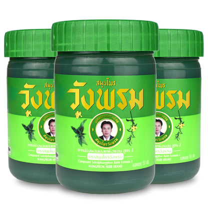 Wang Prom Herbal Balm 50g (Pack of 3) (Green) - dailyvitalstore