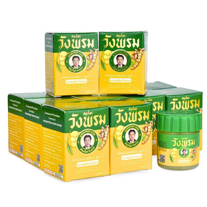 Wang Prom Herbal Balm 5gram Travel Package (Pack of 12) (Yellow) - dailyvitalstore