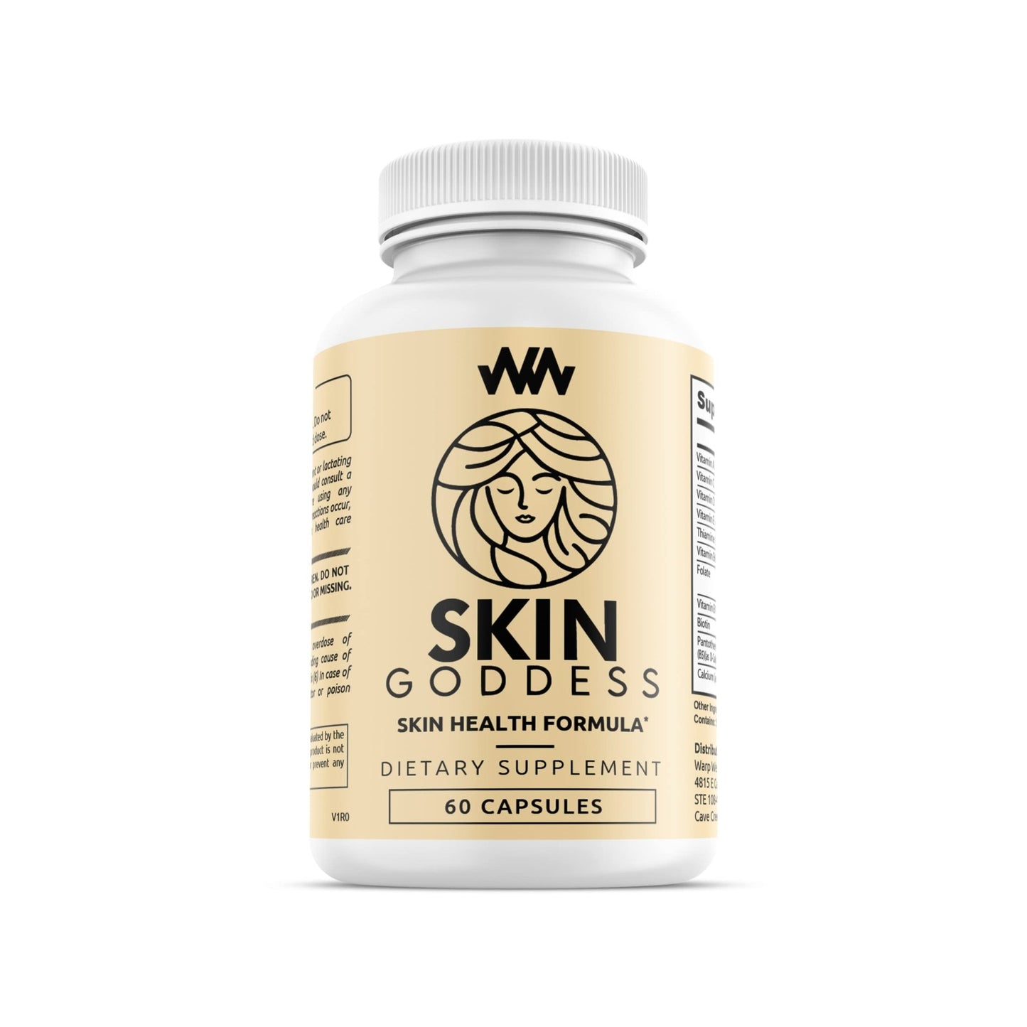 Warped Wellness Womens Skin Health Supplement | Supports Radiant and Youthful Female Complexion | Chinese Peony for Clear Skin and Feminine Glow | Skin Goddess - dailyvitalstore