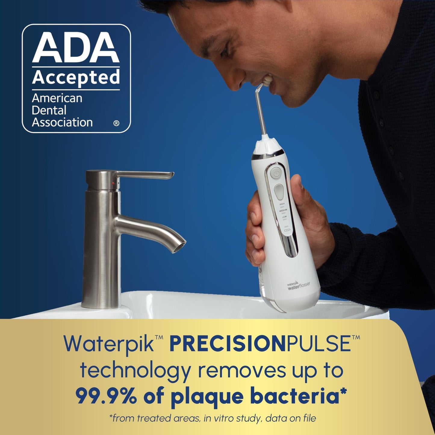 Waterpik Cordless Advanced 2.0 Water Flosser For Teeth, Gums, Braces, Dental Care With Travel Bag and 4 Tips, ADA Accepted, Rechargeable, Portable, and Waterproof, - dailyvitalstore