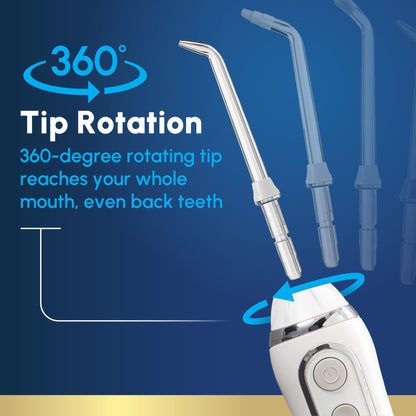 Waterpik Cordless Advanced 2.0 Water Flosser For Teeth, Gums, Braces, Dental Care With Travel Bag and 4 Tips, ADA Accepted, Rechargeable, Portable, and Waterproof, - dailyvitalstore
