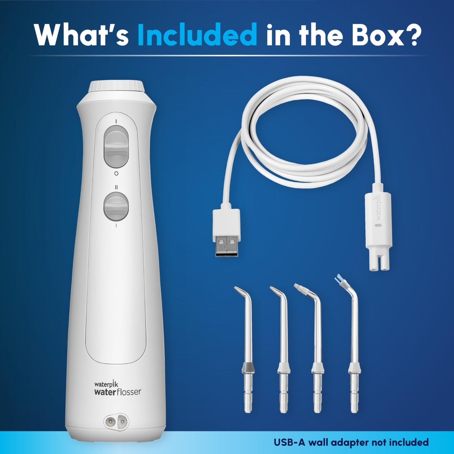 Waterpik Cordless Pearl Rechargeable Portable Water Flosser for Teeth, Gums, Braces Care and Travel, Extra Quiet, 4 Flossing Tips - ADA Accepted, WF-13 White, Amazon Exclusive - dailyvitalstore