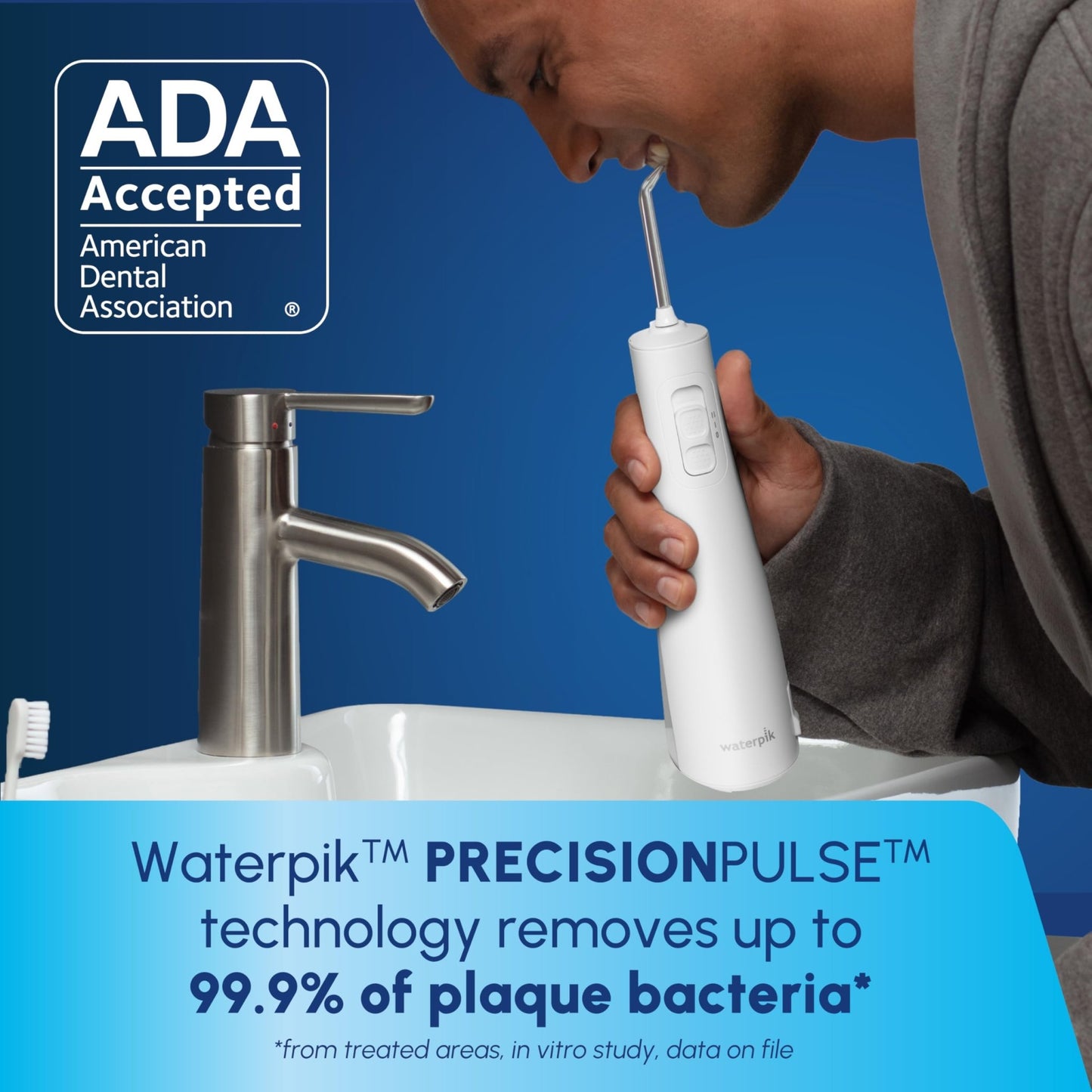 Waterpik Cordless Pulse 3100 Rechargeable Portable Water Flosser for Teeth, Gums, Braces Care and Travel with 2 Flossing Tips, Waterproof for Shower Use - dailyvitalstore