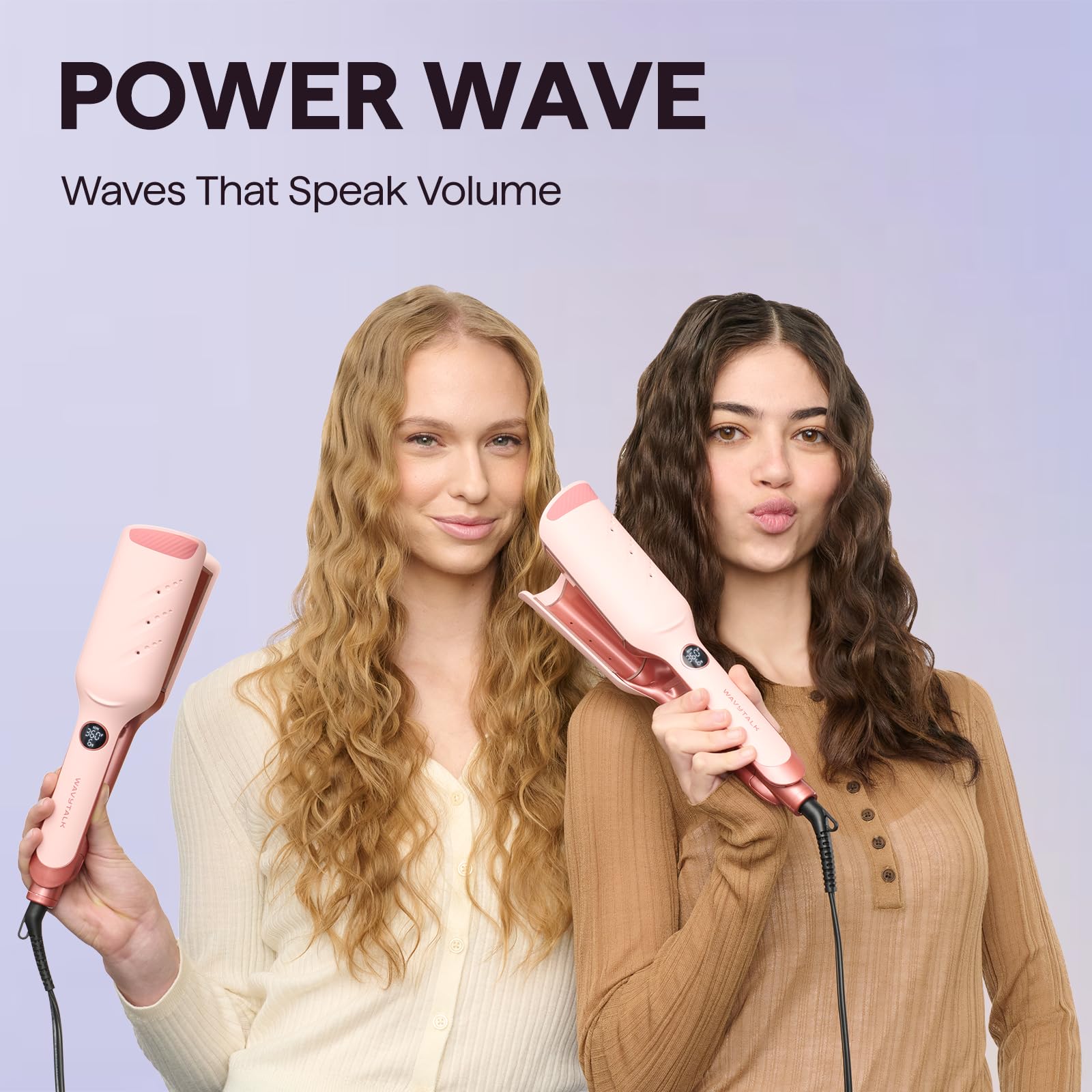 Wavytalk Power Wave Hair Crimper, Curling Iron Hair Crimper Waver, Ventilation Design for Less Damage, Ionic Reduces Frizz, Effortless-Waver - dailyvitalstore