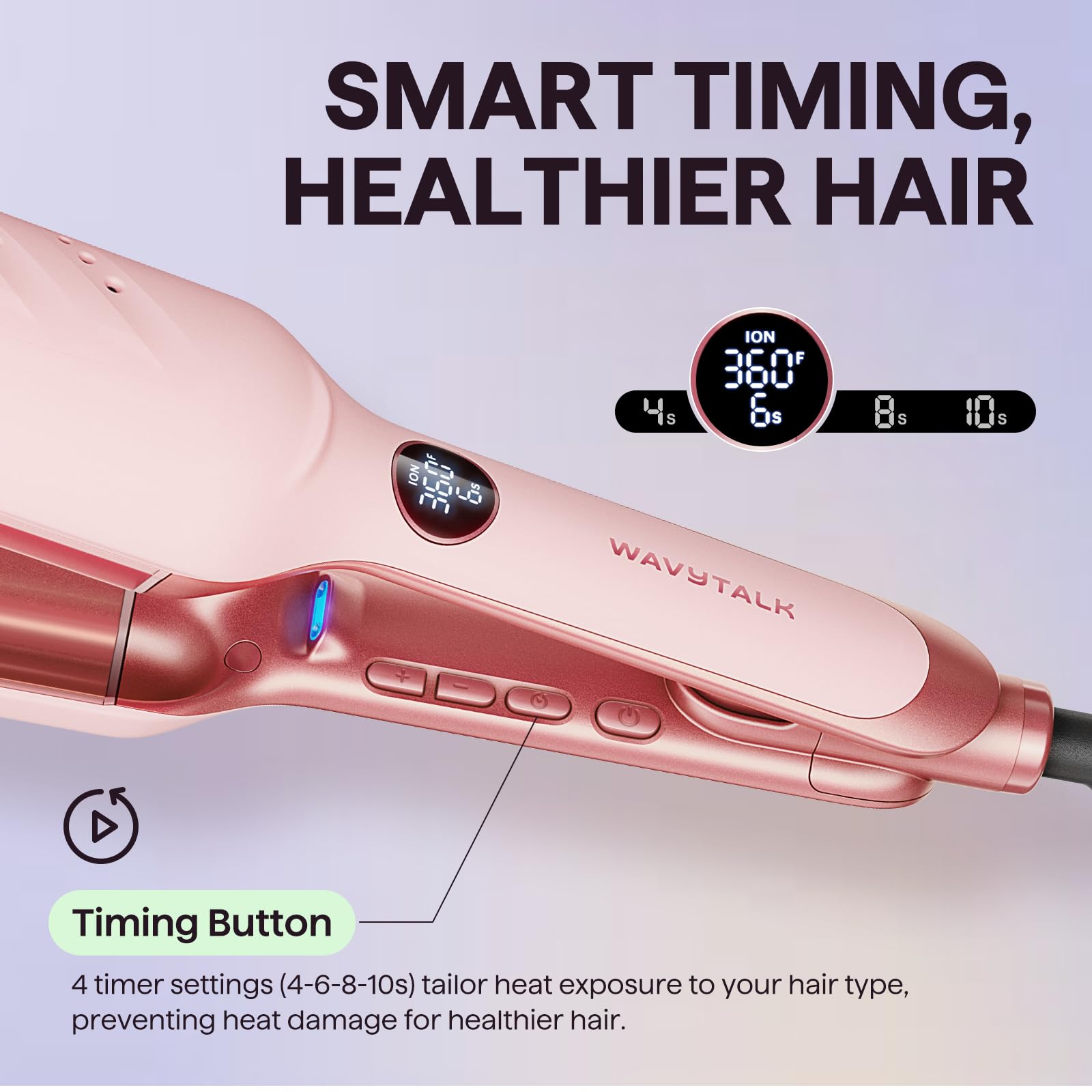 Wavytalk Power Wave Hair Crimper, Curling Iron Hair Crimper Waver, Ventilation Design for Less Damage, Ionic Reduces Frizz, Effortless-Waver - dailyvitalstore