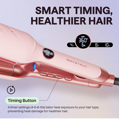 Wavytalk Power Wave Hair Crimper, Curling Iron Hair Crimper Waver, Ventilation Design for Less Damage, Ionic Reduces Frizz, Effortless-Waver - dailyvitalstore