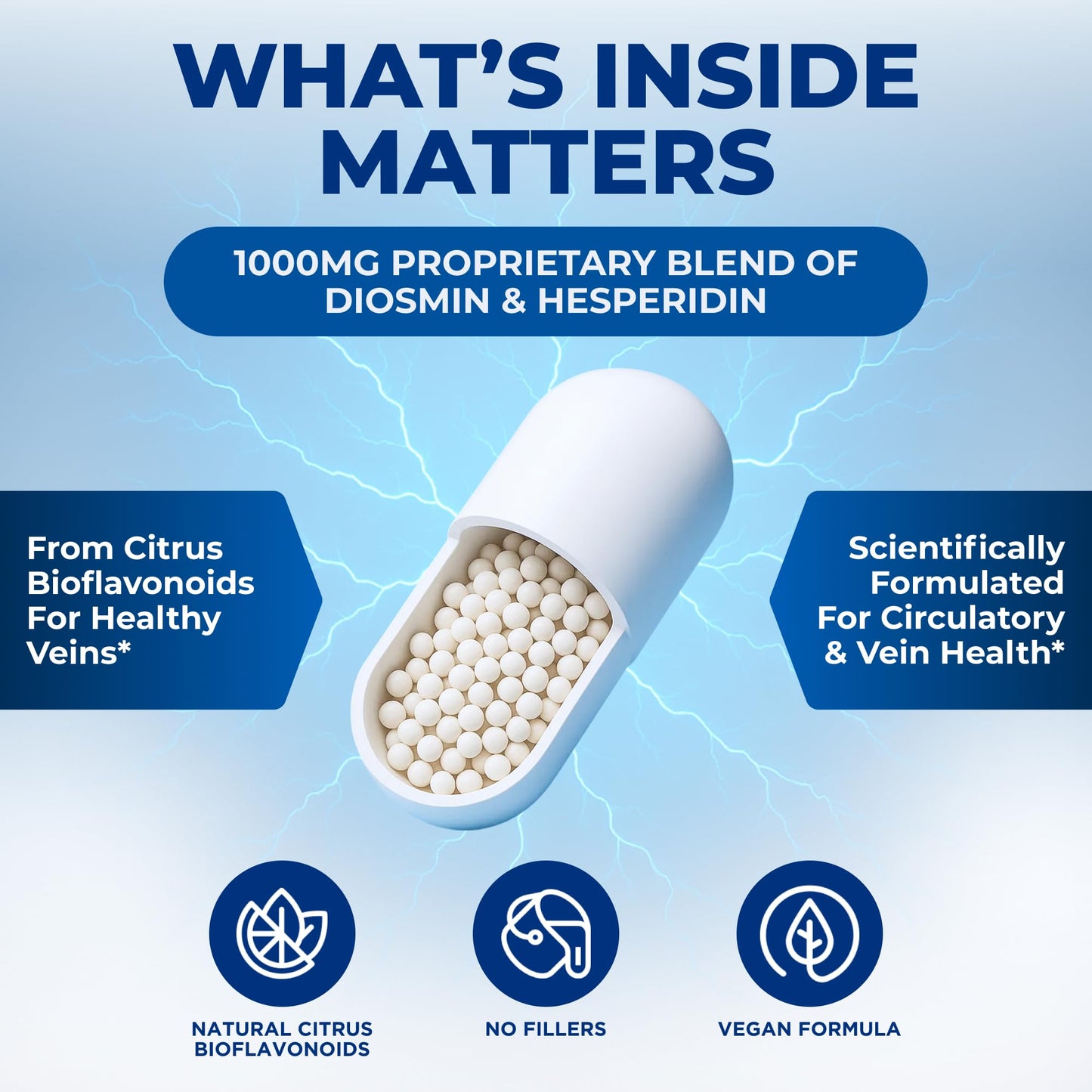 We Like Vitamins Diosmin Hesperidin 1000mg – 180 Capsules – 90 Day Supply - Diosmin and Hesperidin Supplement – Helps to Support Healthy Circulation, Veins, Capillaries, and Lymphatic Drainage - dailyvitalstore