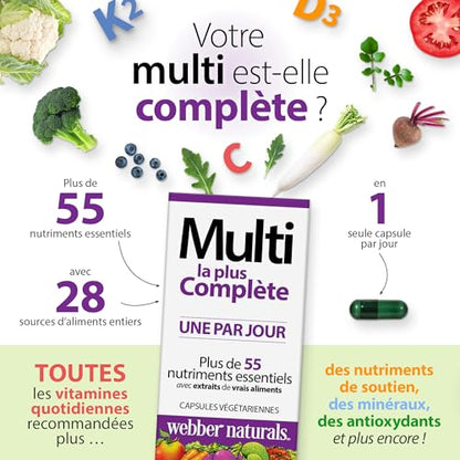 Webber Naturals Men's Most Complete Multi, 90 Vegetarian Capsules - dailyvitalstore