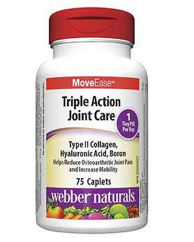Webber Naturals Triple Action Joint Care, 75 caplets - dailyvitalstore