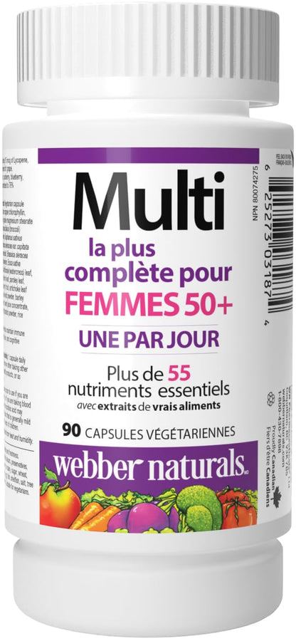 Webber Naturals Women's 50+ Most Complete Multi, 90 Vegetarian Capsules - dailyvitalstore