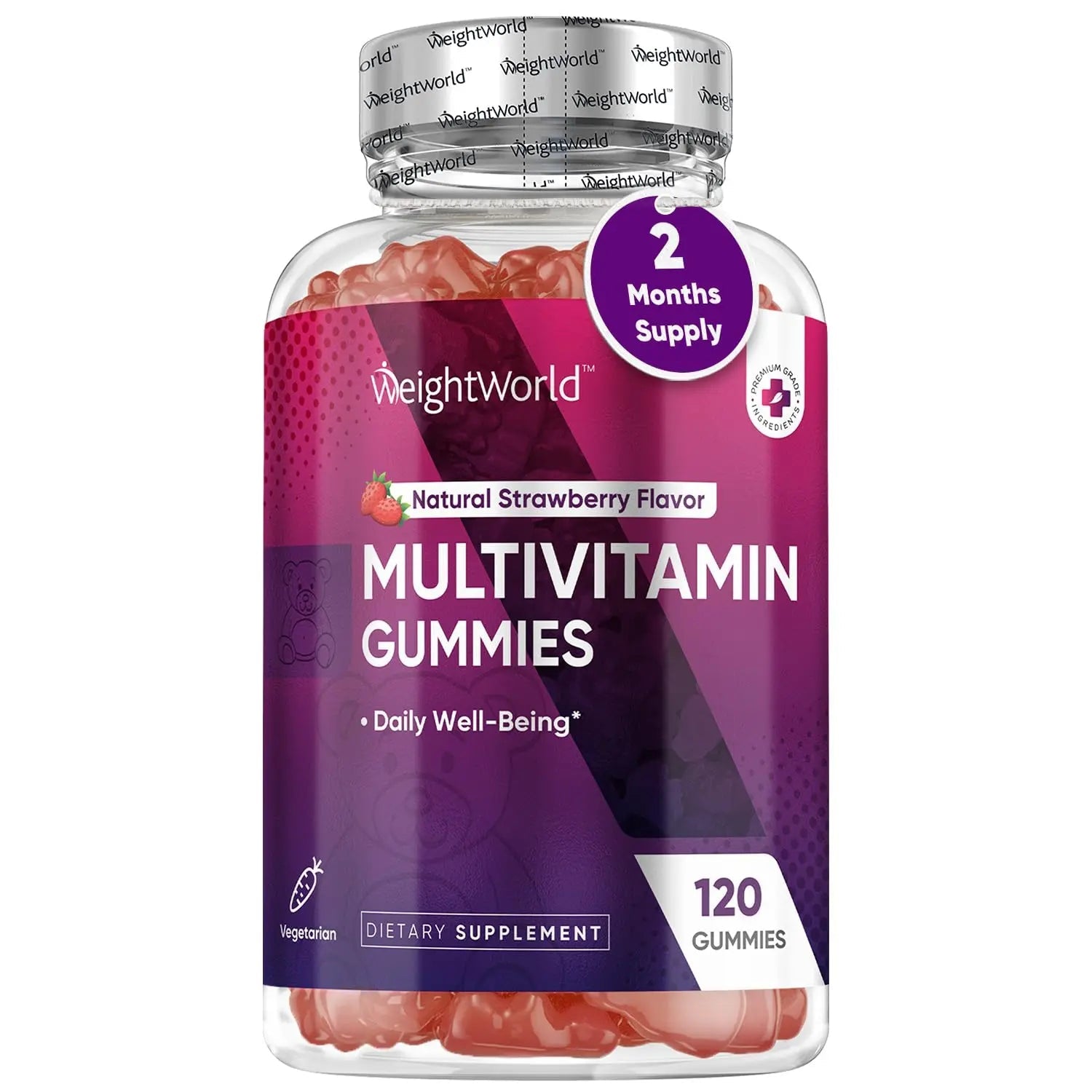 WeightWorld Adult Multivitamin Gummies for Women & Men of All Age - Halal-Suitable with Key Ingredients Like Vitamin A, C, D3, B6, B12 & Biotin - dailyvitalstore