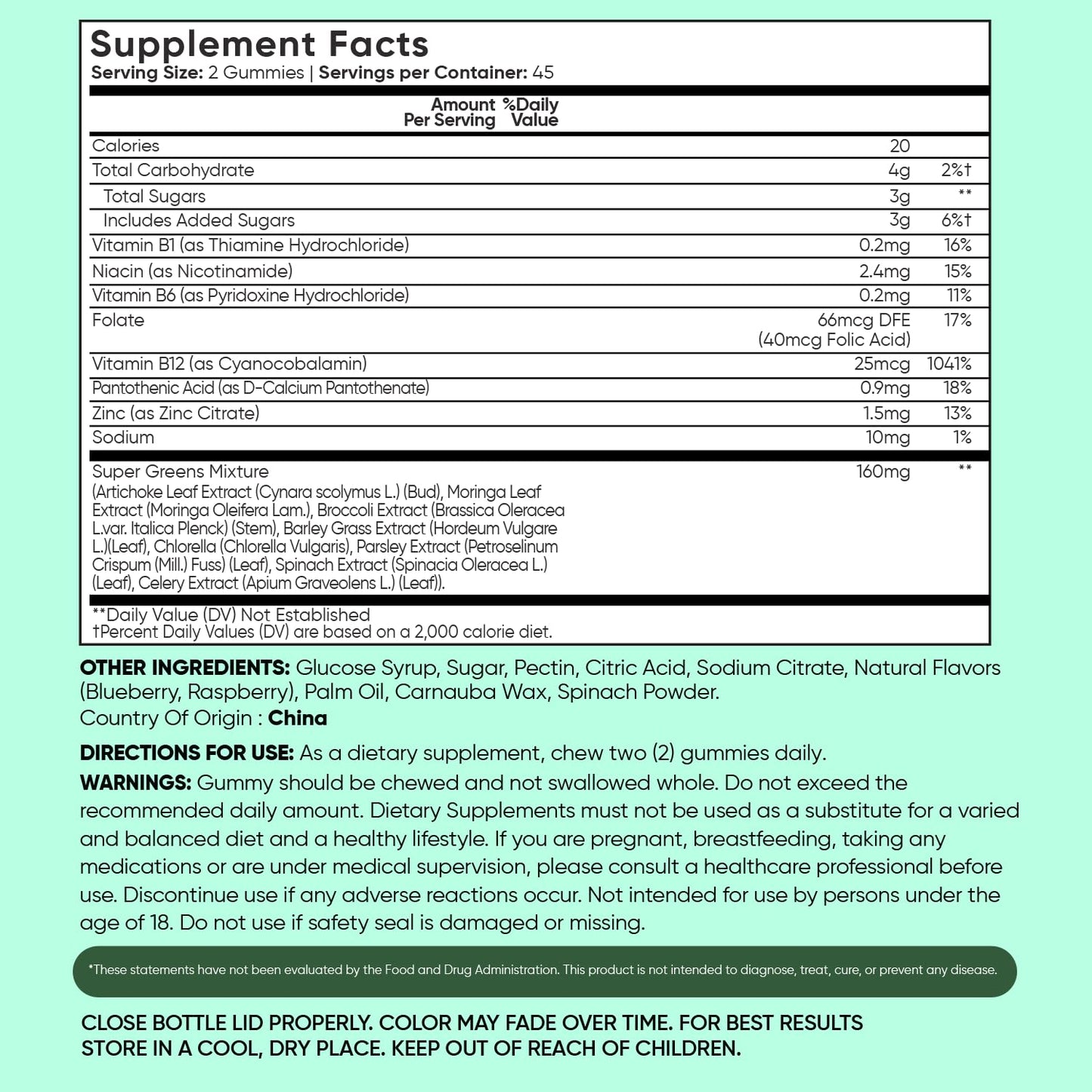 WeightWorld Super Greens Gummies - Energy, Immunity & Digestion - 45-Day Supply - Vegan Daily Greens Supplements (Moringa, Broccoli, Spinach) - Added Vitamins & Minerals - 90 Superfood Gummies - dailyvitalstore