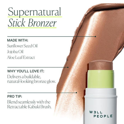 Well People Supernatural Stick Bronzer, Multi-use Hydrating Bronzer Stick For Glowing Skin, Hydrating Formula, Vegan & Cruelty-free, Golden Bronze - dailyvitalstore