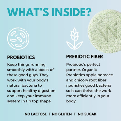 Wellbeing Nutrition Daily Probiotics + Prebiotics | Improve Metabolism, Acidity Relief, Digestion & Gut Health | 18 Billion CFU Organic Probiotics Supplement - dailyvitalstore