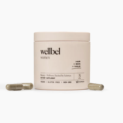 WELLBEL Women Clean Supplement for Hair, Skin, and Nails, Vegan, Gluten Free and Non GMO 90 Count - dailyvitalstore