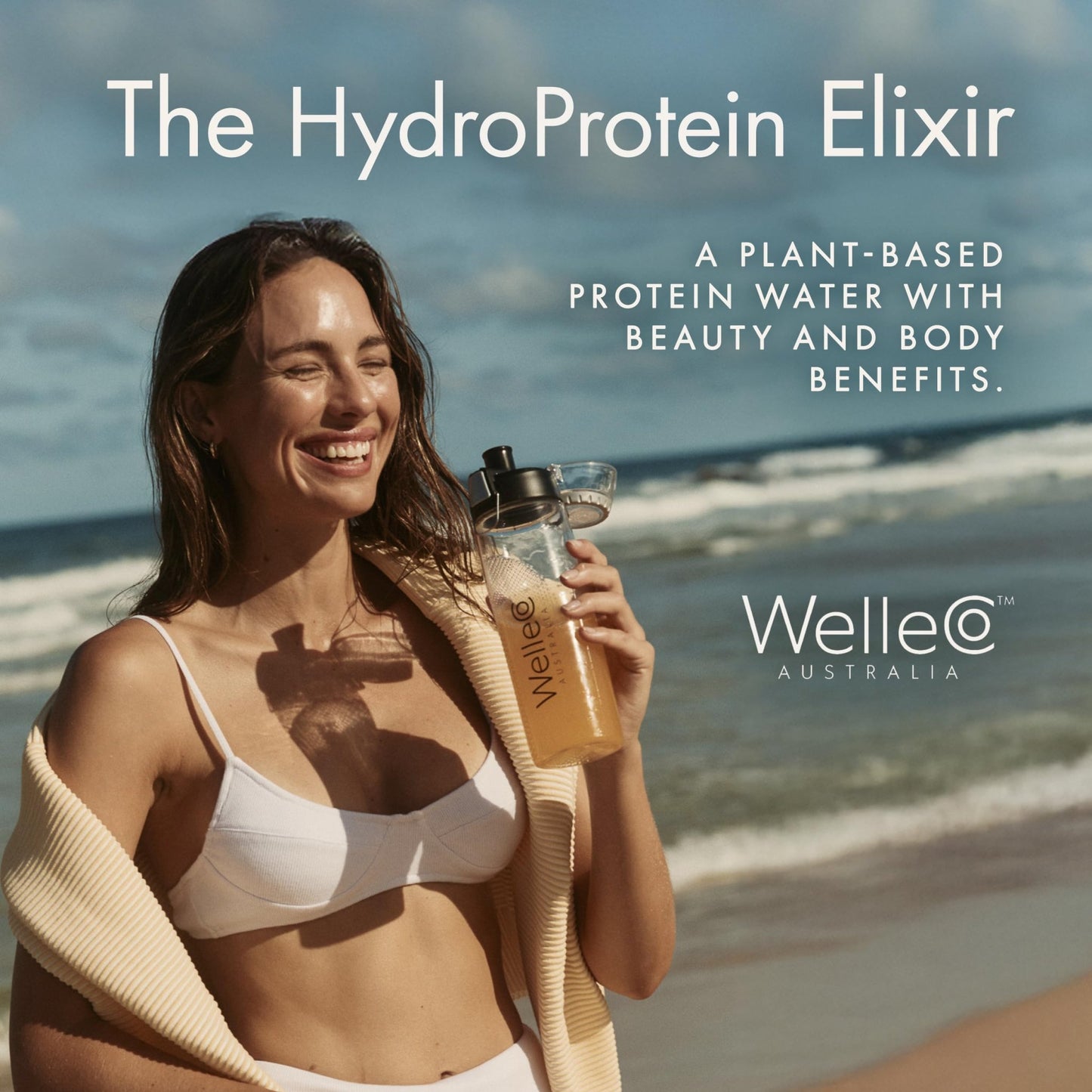 WelleCo HydroProtein Elixir, Potassium Electrolyte Powder with 15g Vegan Protein for Energy, Healthy Hair, Skin & Nails, Easy to Digest Powdered Electrolytes, Passionfruit, 9.5oz Jar - dailyvitalstore