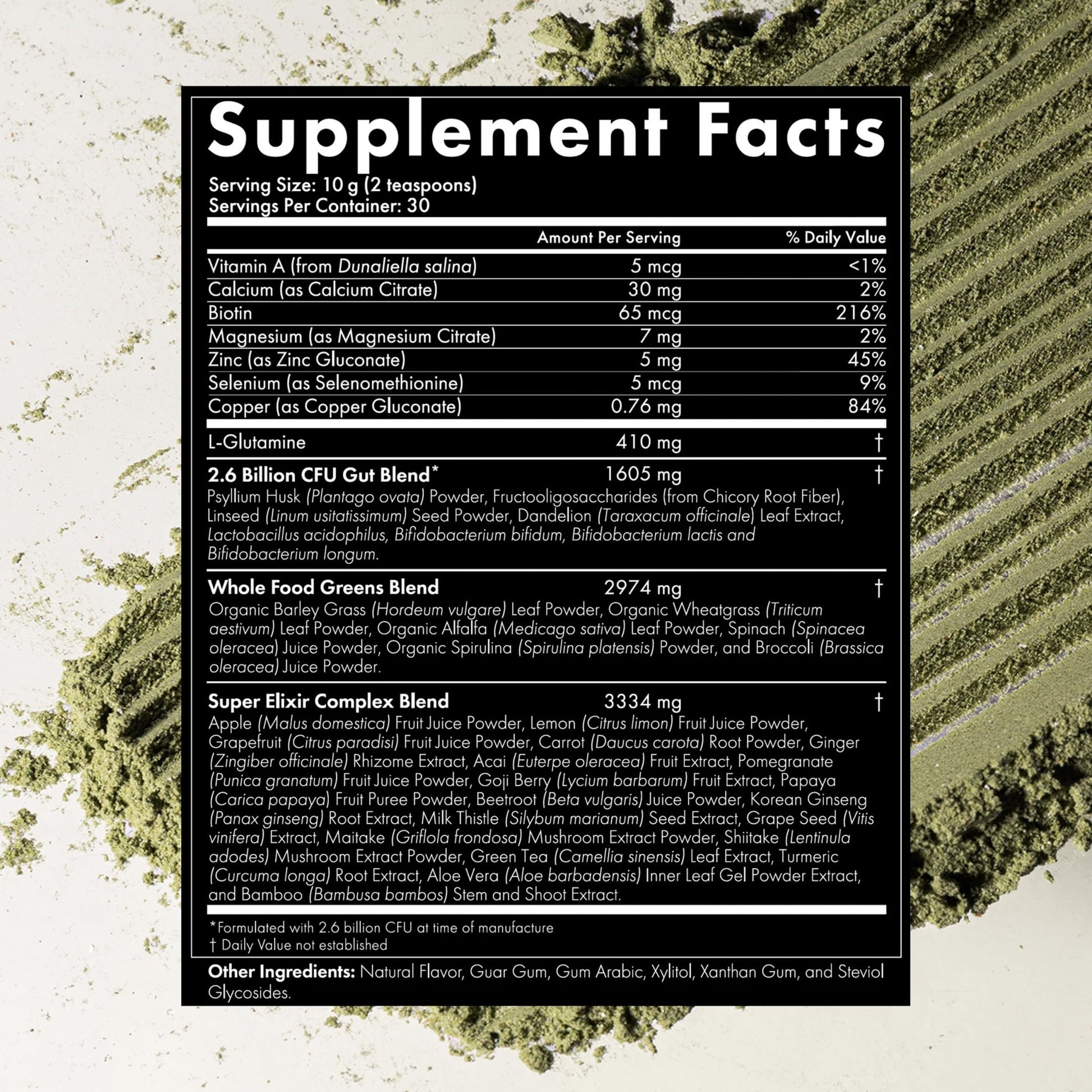 WelleCo The Super Elixir Daily Greens Powder, Probiotic Drink Mix with Whole Foods, Gluten Free, Vegan Gut Health Powder, Energy, Immunity, Healthy Skin, Hair & Nails (300g, Lemon Ginger) - dailyvitalstore