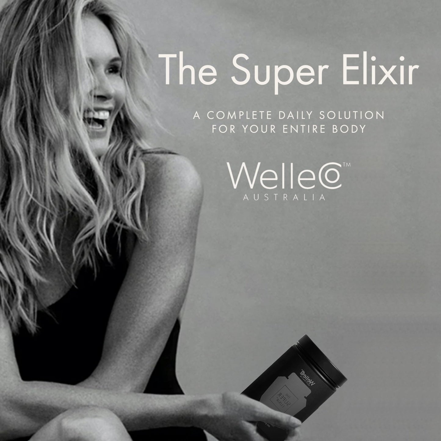 WelleCo The Super Elixir Daily Greens Powder, Probiotic Drink Mix with Whole Foods, Gluten Free, Vegan Gut Health Powder, Energy, Immunity, Healthy Skin, Hair & Nails (Jar, Blood Orange) - dailyvitalstore