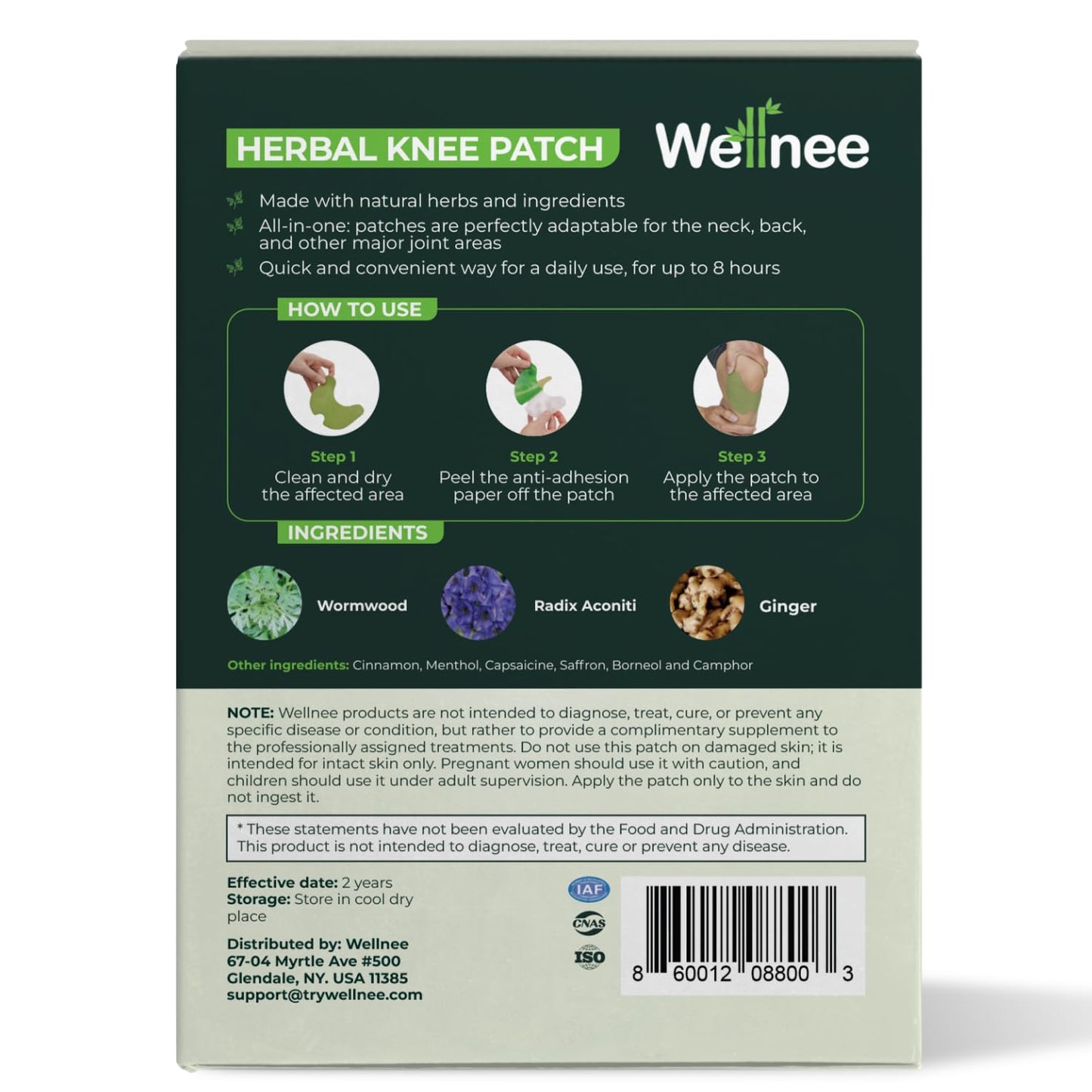 Wellnee Knee & Joint Wellness Bundle – Herbal Patches (10 pcs) & Support Capsules (90 servings) - dailyvitalstore