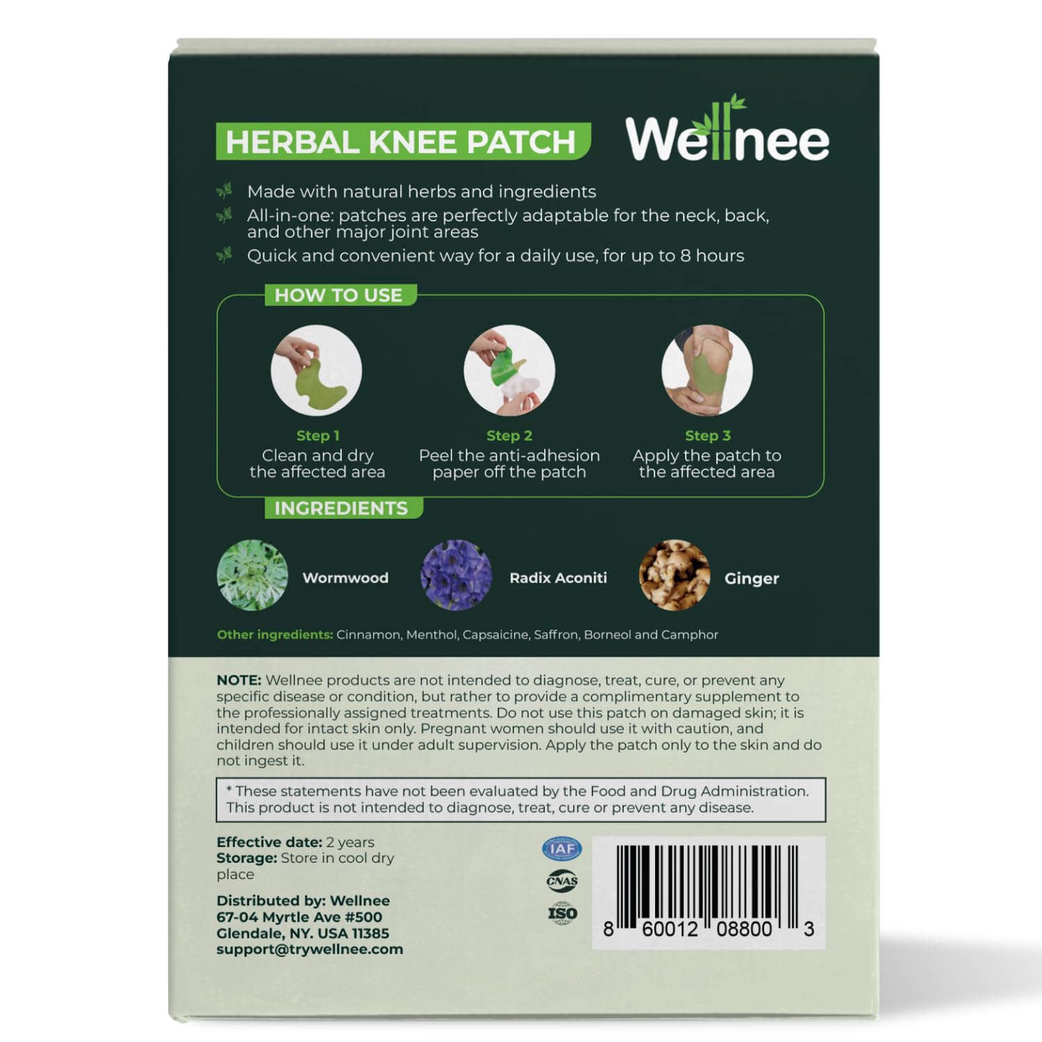 Wellnee Knee & Joint Wellness Bundle – Herbal Patches (10 pcs) & Support Capsules (90 servings) - dailyvitalstore