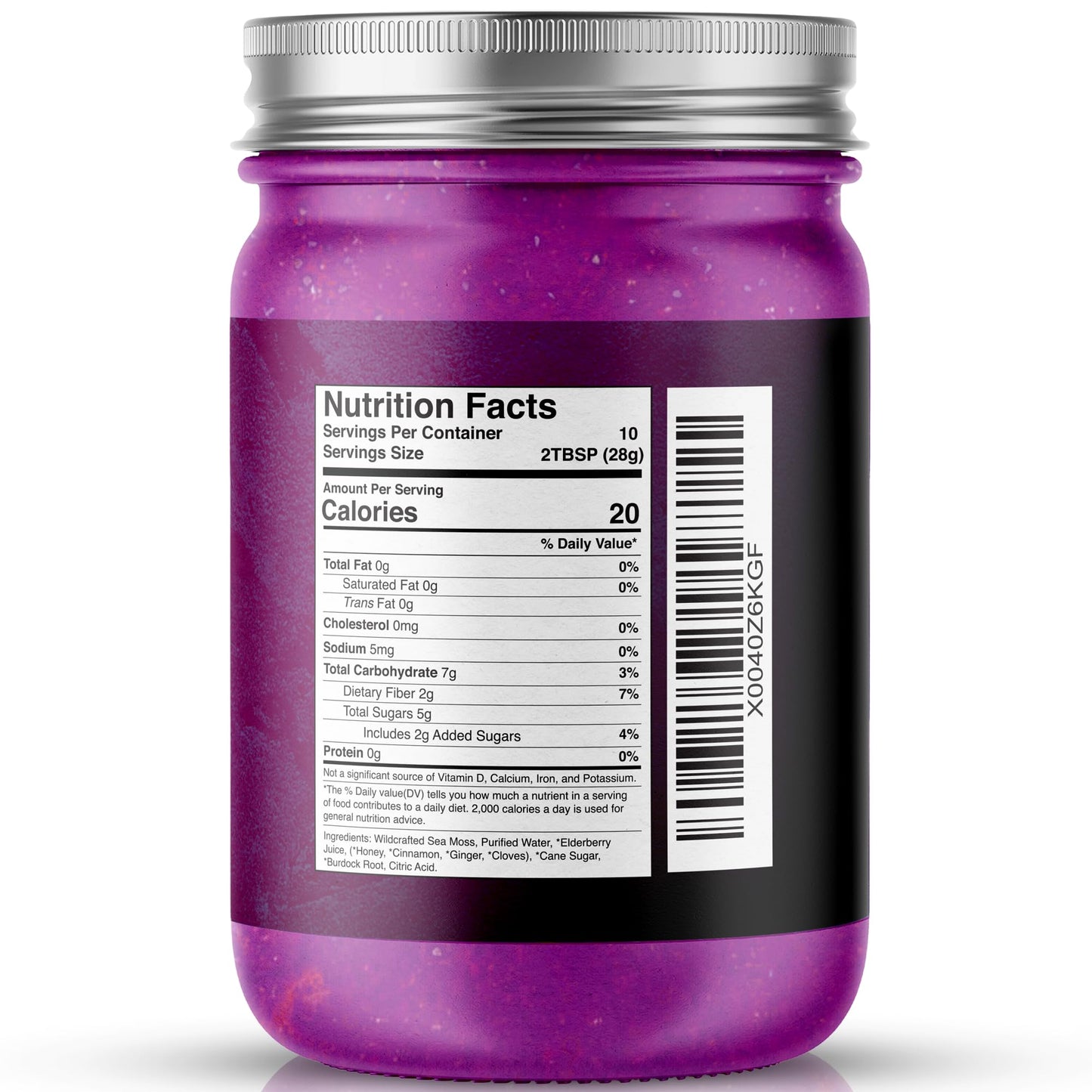 WELLNESS LABSRX Irish Sea Moss Gel Raw - Wildcrafted Superfood Seamoss Gel - Elderberry Flavor, Vitamin and Mineral-Rich from Pristine Caribbean Waters, Immune and Digestive Health Support - 10 oz. - dailyvitalstore