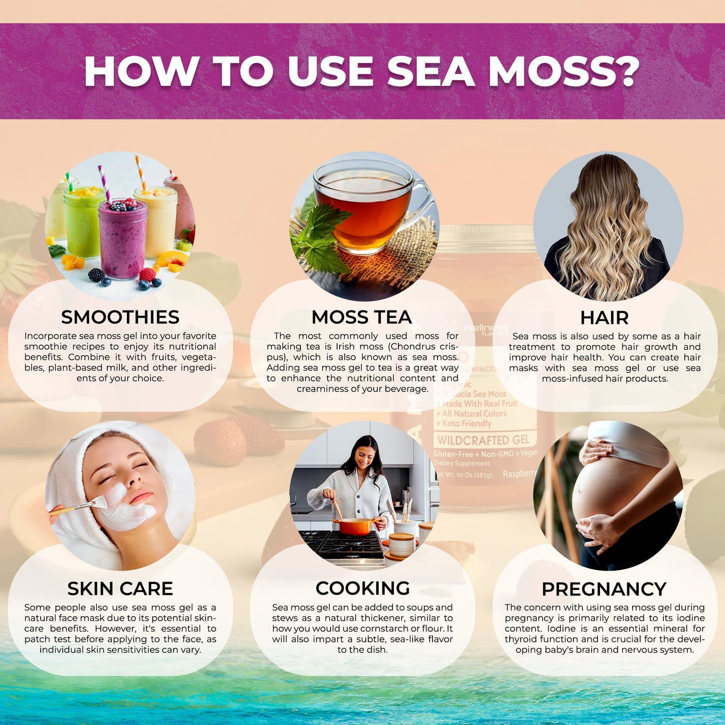 WELLNESS LABSRX Irish Sea Moss Gel Raw - Wildcrafted Superfood Seamoss Gel - Elderberry Flavor, Vitamin and Mineral-Rich from Pristine Caribbean Waters, Immune and Digestive Health Support - 10 oz. - dailyvitalstore