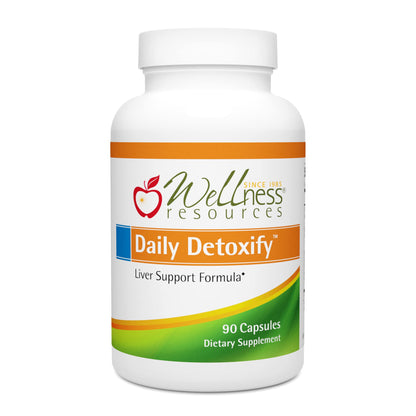 Wellness Resources Daily Detoxify with Silymarin, Dandelion, RA Lipoic Acid, NAC, Chlorella and More for Liver Support and Comprehensive Detoxification (90 Capsules) - dailyvitalstore