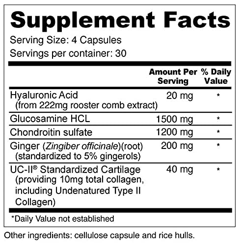Wellness Resources JointAll - Joint Support Supplement with Natural Hyaluronic Acid, UC-II Collagen, Glucosamine, Chondroitin for Joint Strength and Comfort (120 Capsules) … - dailyvitalstore