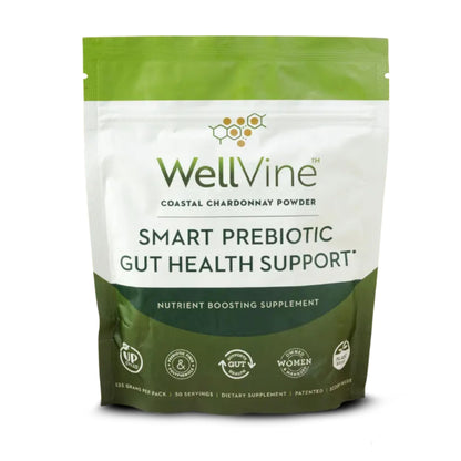 WellVine Premium Smart Prebiotic Gut Health Supplement Powder for Men & Women | Digestive Support & Gut Health With 100% Upcycled Chardonnay Grapes | Plant-Based - dailyvitalstore