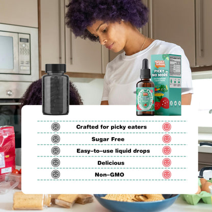 Well&Whole Sulforaphane Kids Liquid Supplement – Pick No More Broccoli Sprout Extract Drops, Hidden Greens for Picky Eaters, Daily Nutrition Support, Sugar-Free, Vegan, 60mL - dailyvitalstore