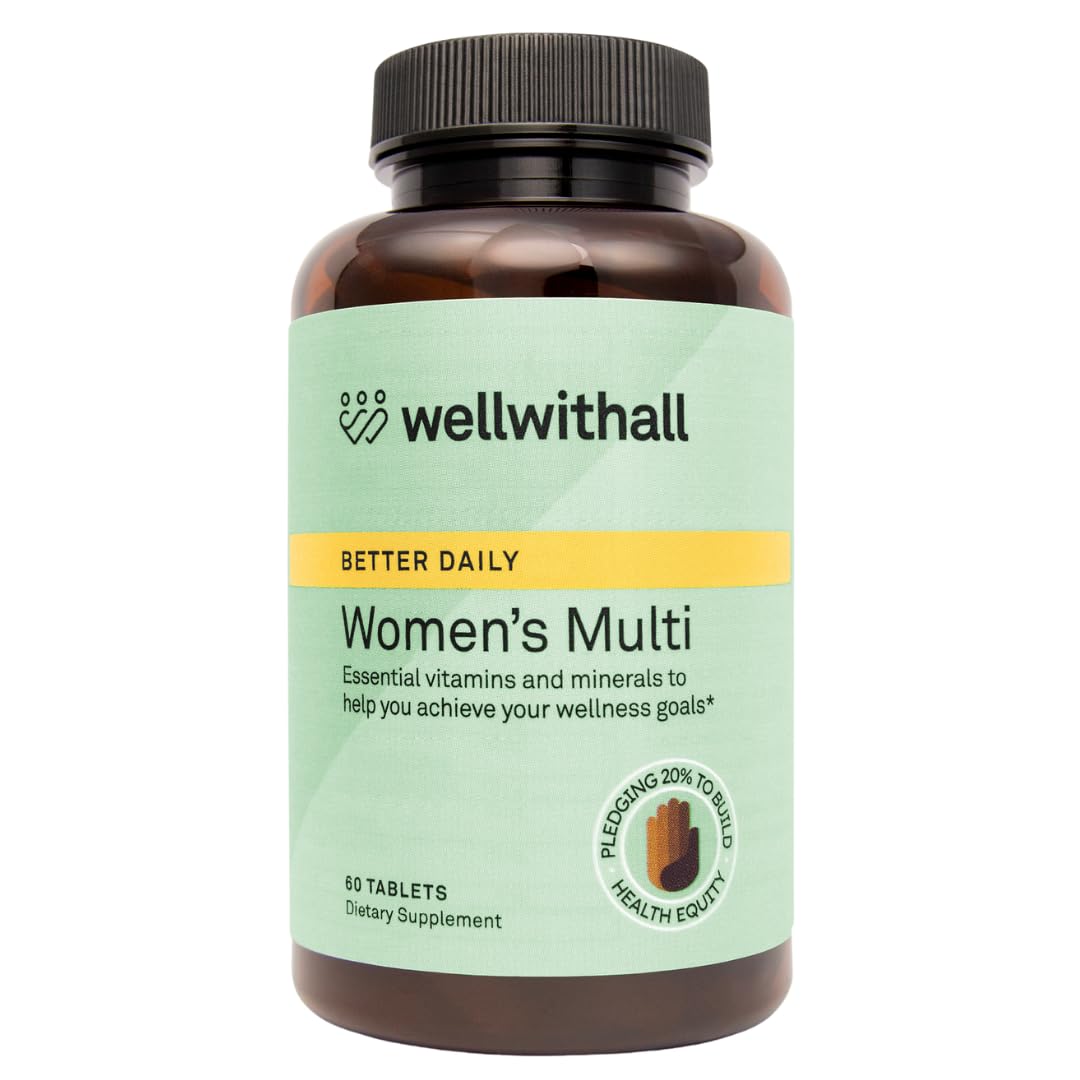 WellWithAll Women’s Multivitamin | Daily Supplement with Essential Vitamins, Minerals & Iron | Supports Immunity, Heart Health, Bone Health, Energy & Mood | Major Allergen - Free | 60 Tablets - dailyvitalstore