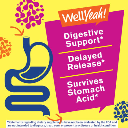 WellYeah Probiotics for Women Gummies - 10 Billion CFU - for Digestive Support, Gut Health, and Feminine Health Support - Natural Sourced Flavors - Vegan - dailyvitalstore