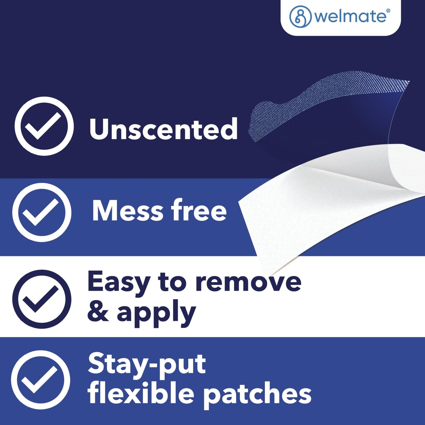 WELMATE - 4% Lidocaine Numbing Patch - Maximum Strength - Temporary Relief of Pain, Back, Neck, Shoulders, Knees, Elbows, Minor Skin Irritations - Topical Analgesic Unscented - 30 ct - dailyvitalstore