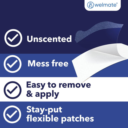WELMATE - 4% Lidocaine Numbing Patch - Maximum Strength - Temporary Relief of Pain, Back, Neck, Shoulders, Knees, Elbows, Minor Skin Irritations - Topical Analgesic Unscented - 30 ct - dailyvitalstore