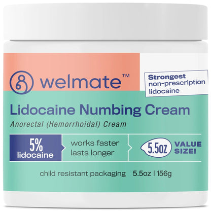 WELMATE 5% Lidocaine Hemorrhoid Relief Cream, Maximum Strength Anorectal Cream, 5.5 oz - dailyvitalstore