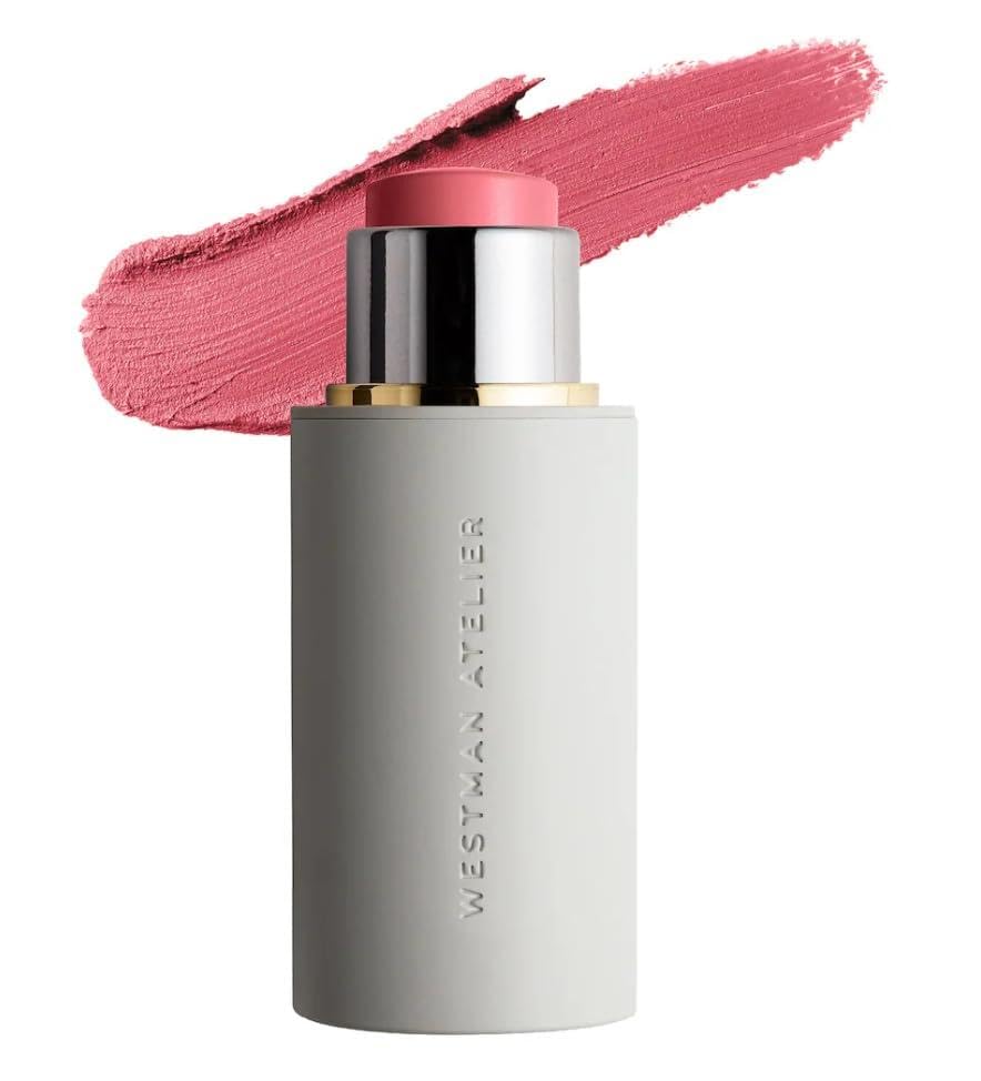 Westmans Atelier Multi-Purpose Cream Blush Stick, Hydrating Formula for Cheeks and Lips, 0.31 Ounce Dou Dou - warm rose - dailyvitalstore