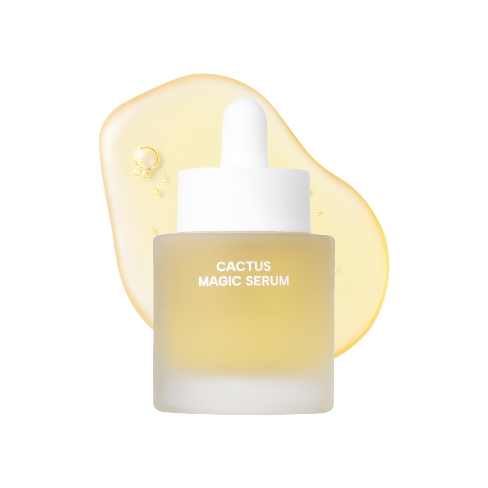 Whamisa Organic Cactus Magic Serum, Anti-Wrinkle & Brightening, Renewing Care, Skin Barrier Support, Fermented Ingredients, Hydrating, Facial Ampoule, Pore Refining, Korean Skin Care (32ml) - dailyvitalstore